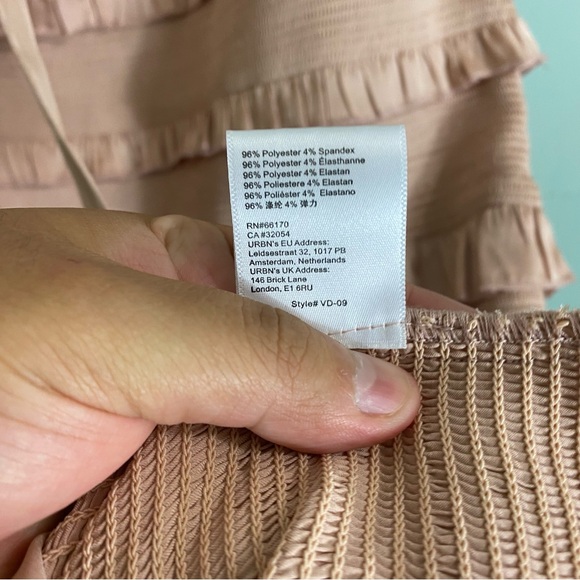 V. Chapman Lily Midi Bodycon‎ Dress In Pink Rose Dust Size 18 BHLDN - Picture 7 of 8